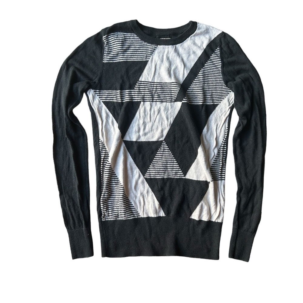 coincidence and chance retro black and white sweater